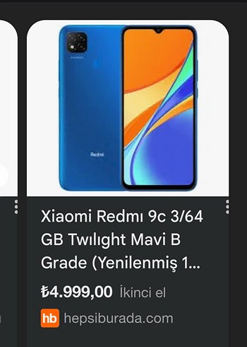 Koyu Mavi Redmi Android Telefon - Görsel 3