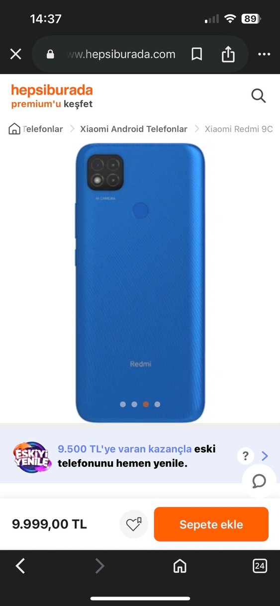 Koyu Mavi Redmi Android Telefon - Görsel 4