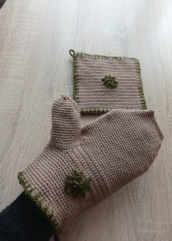 El örgüsü eldiven fırın tutacağı - Görsel 2