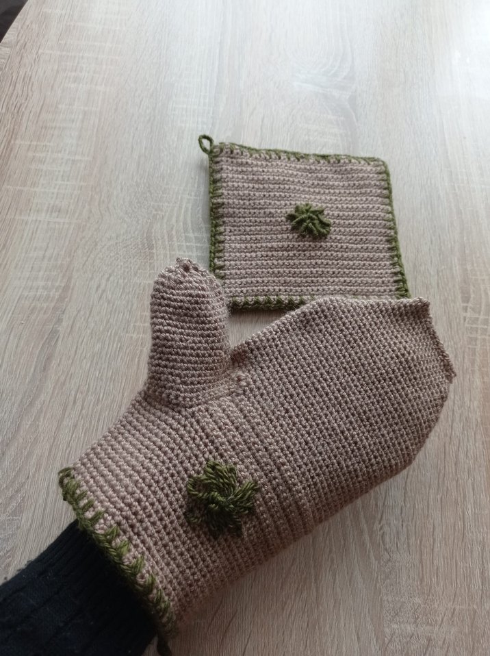 El örgüsü eldiven fırın tutacağı - Görsel 2