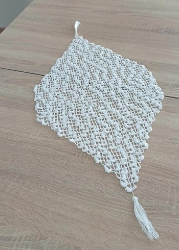 Beden beyaz Renk El Örgüsü Dantel Runner