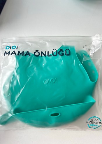 Oioi Turkuaz Baskılı Bebek Önlüğü - Görsel 3