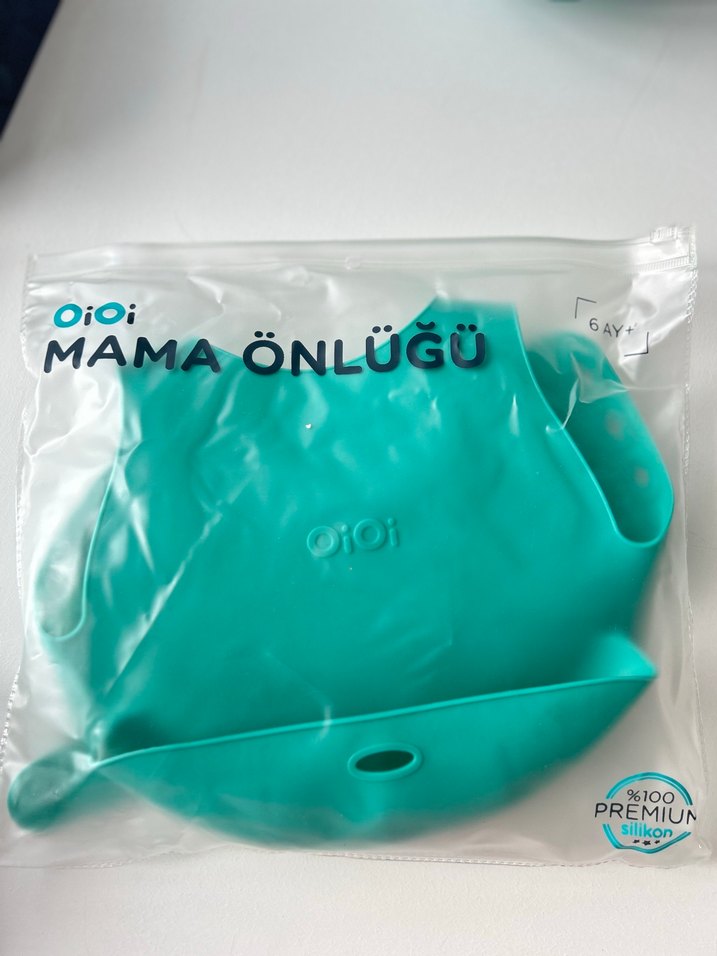 Oioi Turkuaz Baskılı Bebek Önlüğü - Görsel 3