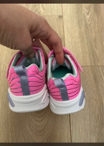 Kız Çocuk Pembe Spor Ayakkabı Velcro Bağlı - Görsel 2