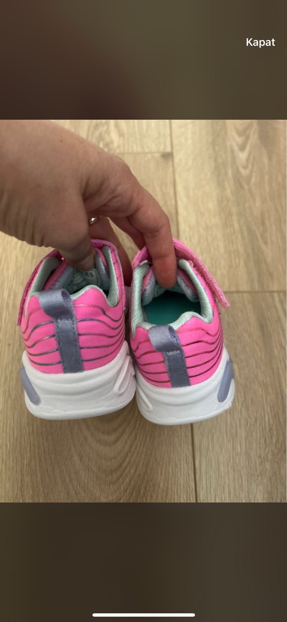 Kız Çocuk Pembe Spor Ayakkabı Velcro Bağlı - Görsel 2