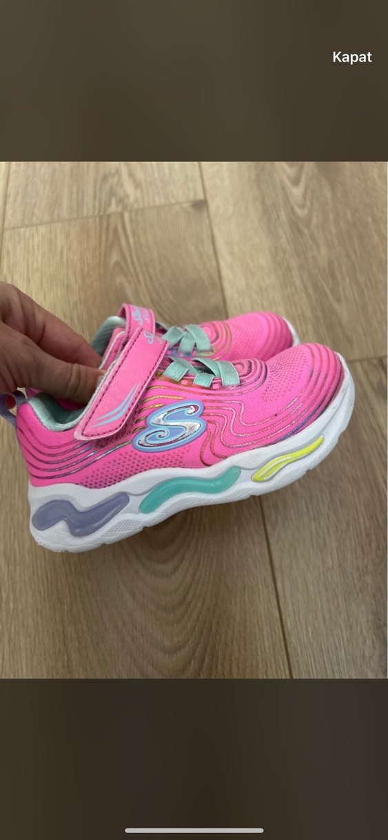 Kız Çocuk Pembe Spor Ayakkabı Velcro Bağlı - Görsel 3