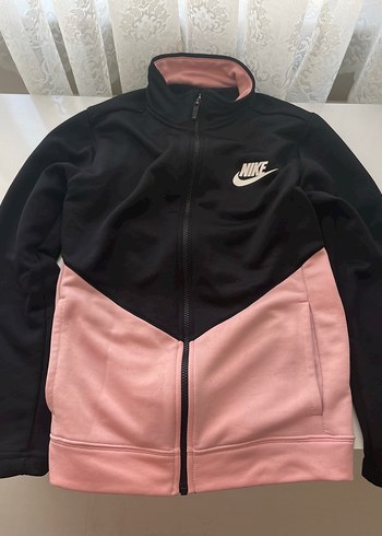 Nike pembe siyah orijinal fermuarlı sweatshirt