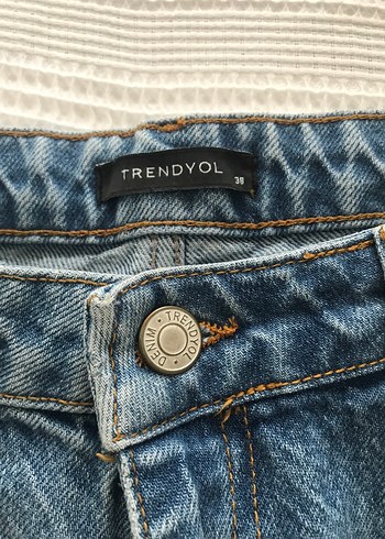 Trendyol & Milla Kadın Mavi Denim Yüksek bel mom Kot Pantolon