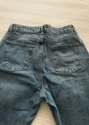 38 Beden mavi Renk Kadın Mavi Denim Yüksek bel mom Kot Pantolon