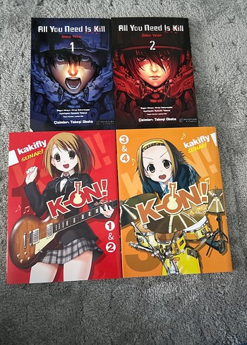 Kakifly K-ON! ve All You Need Is Kill Manga Seti