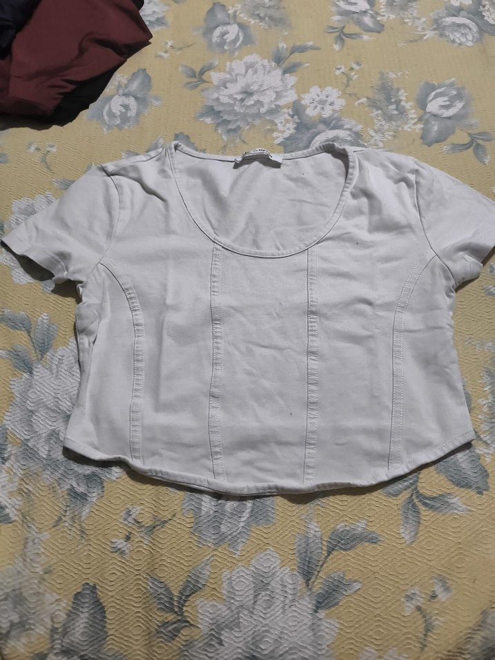 Beyaz Crop ve Atlet - Görsel 5