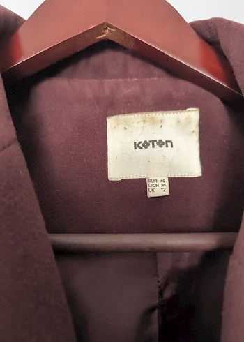 Diğer Çift düğmeli bordo kaban