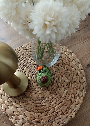 Renkli Örgü Avokado Anahtarlık - Görsel 2