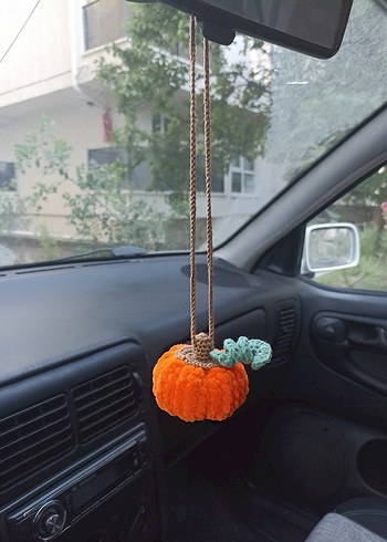 Turuncu Örgü Kabak Aksesuarı - Görsel 2