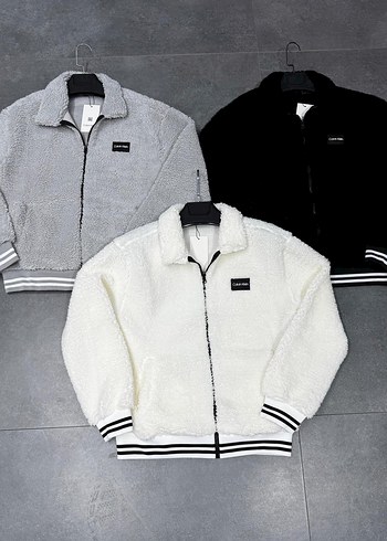 Unisex Fermuarlı Rahat Kısa Peluş Ceket