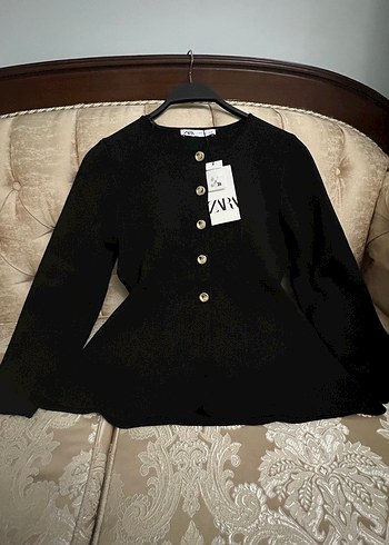 Zara Düğmeli Siyah Kadın Ceket