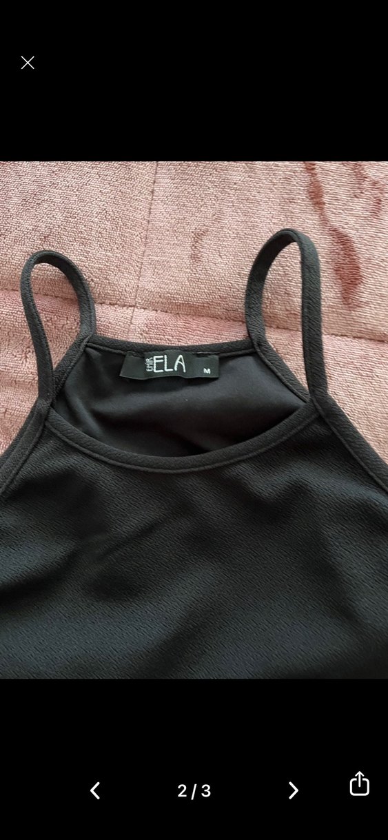 Siyah askılı basic elbsie - Görsel 2