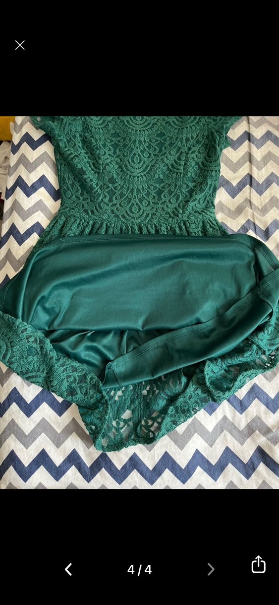 Yeşil Dantel Midi Bohem Parti Elbisesi - Görsel 4