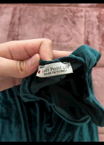 Kadın Turkuaz Straplez Midi Kokteyl Elbise - Görsel 3