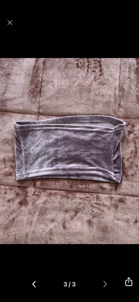 Mor straplez üst - Görsel 3