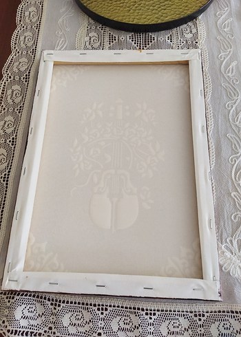 Koyu Kahverengi Keman Desenli Ahşap Görünümlü Tablo - Görsel 7