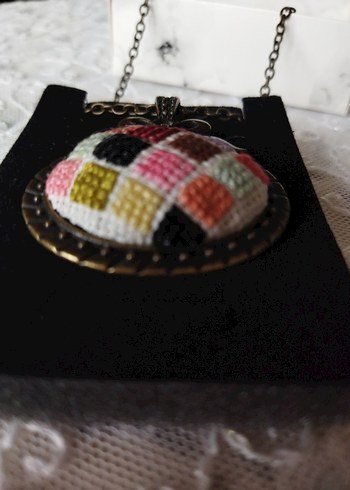 Renkli Nakışlı Boncuklu Bohem Kolye - Görsel 3