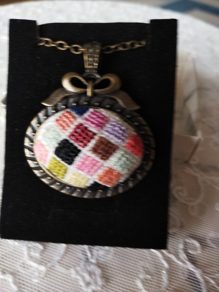 Renkli Nakışlı Boncuklu Bohem Kolye - Görsel 5