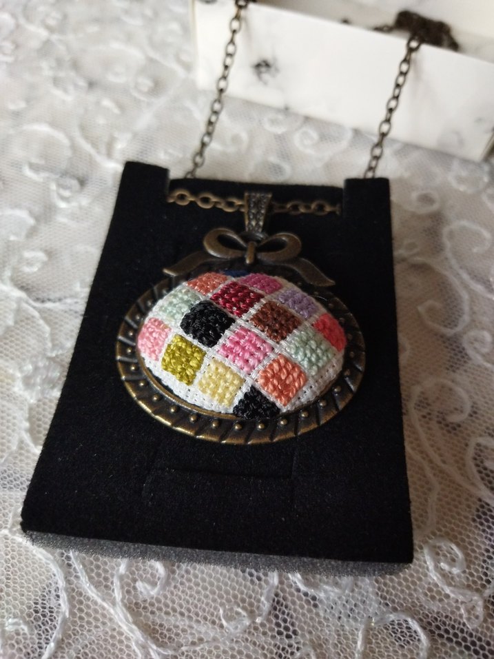 Renkli Nakışlı Boncuklu Bohem Kolye - Görsel 4