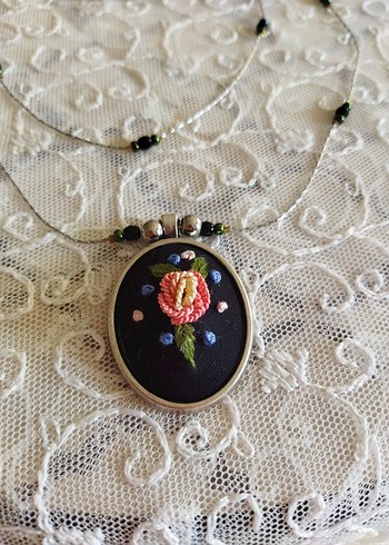 Nakışlı Boncuklu Bohem Uzun Kadın Kolye - Görsel 3