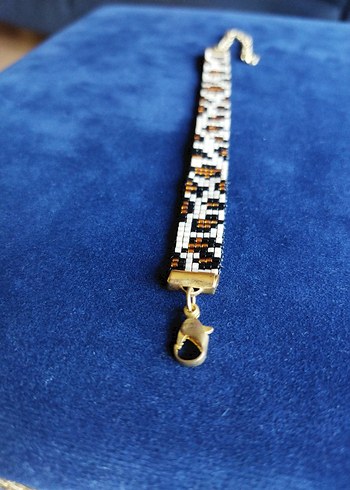 Leopar Desenli Miyuki Boncuklu Bileklik - Görsel 4