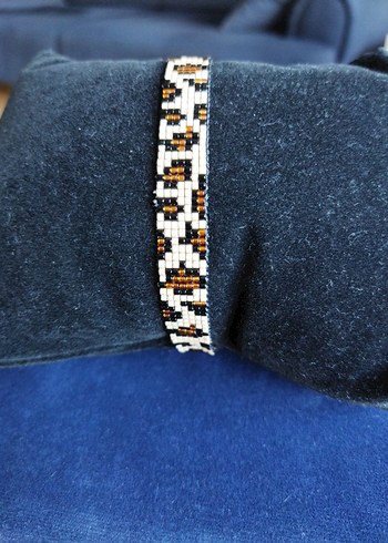 Leopar Desenli Miyuki Boncuklu Bileklik - Görsel 5