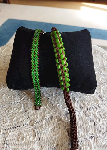 Yeşil Boncuklu Bohem Kolye ve Bileklik - Görsel 2