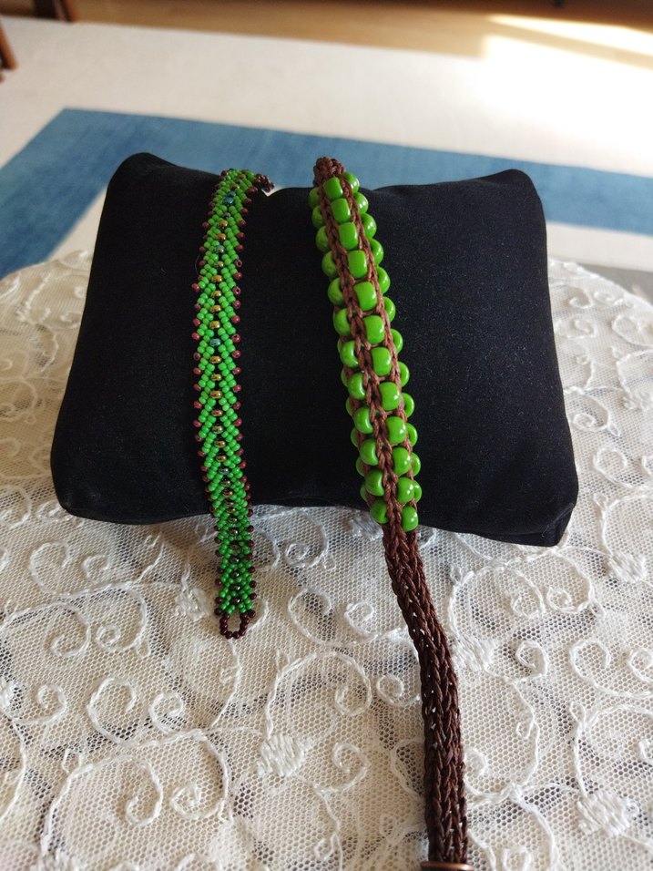 Yeşil Boncuklu Bohem Kolye ve Bileklik - Görsel 2
