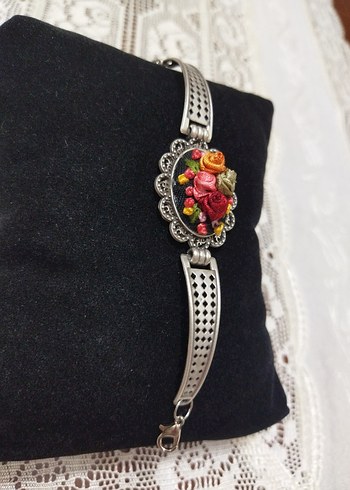 Nakışlı Vintage Bohem Çok Renkli Kadın Bileklik - Görsel 4