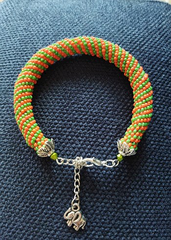 Renkli Boncuklu Bohem Yılan Desenli Bileklik - Görsel 2