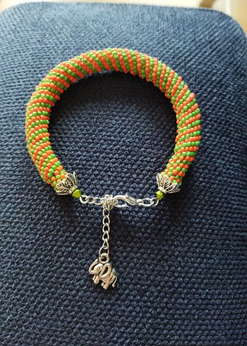 Renkli Boncuklu Bohem Yılan Desenli Bileklik - Görsel 4