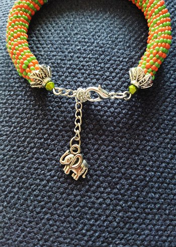 Renkli Boncuklu Bohem Yılan Desenli Bileklik - Görsel 3