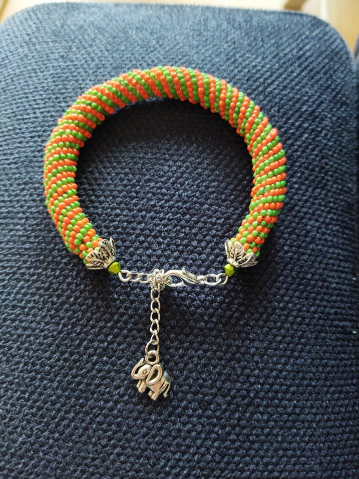 Renkli Boncuklu Bohem Yılan Desenli Bileklik - Görsel 4