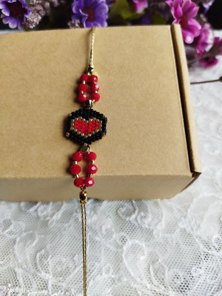 Miyuki Boncuklu Sevgi Bilekliği - Görsel 3