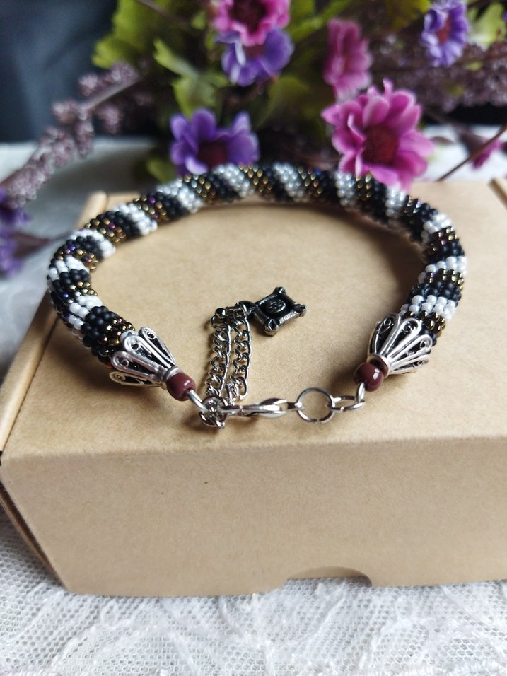 Yılan Desenli Boncuklu  Bileklik - Görsel 2