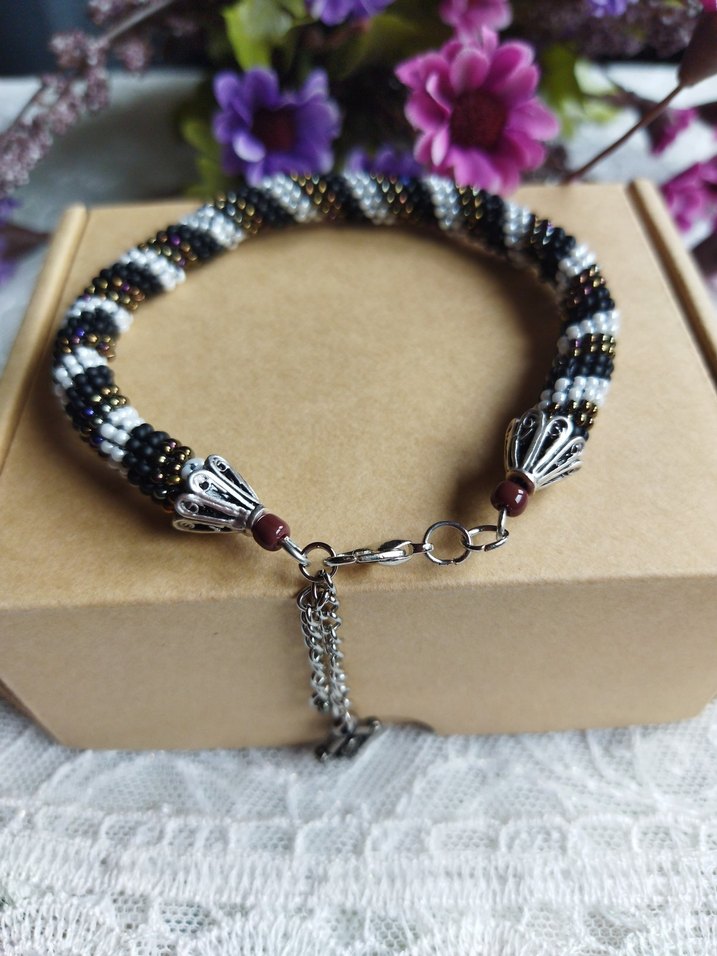 Yılan Desenli Boncuklu  Bileklik - Görsel 3