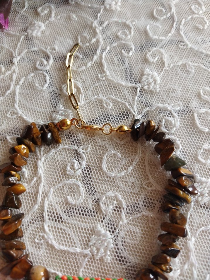 Renkli Boncuklu Doğal Taş Kadın Bileklik - Görsel 2