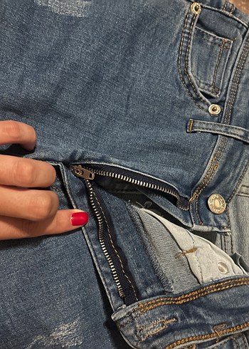 28 Beden Mavi Kadın Denim Regular Fit Jean