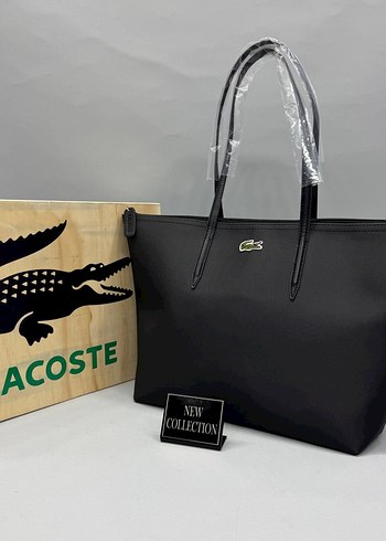 Lacoste Lacoste Parlak Kahverengi Deri Kadın Çanta