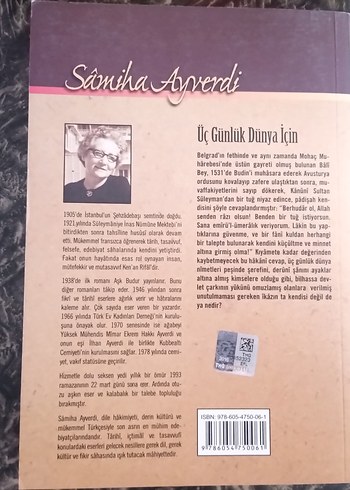 Üç Günlük Dünya İçin - Samiha Ayverdi