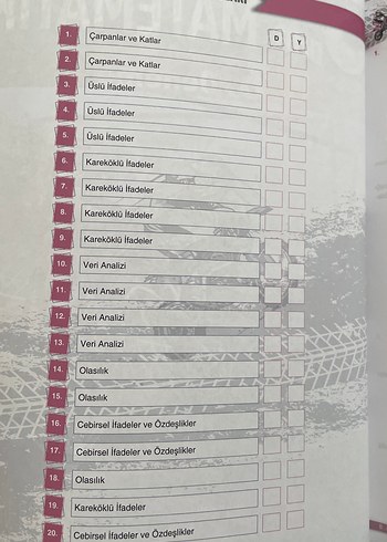 8. Sınıf Matematik 1. Dönem Deneme Kitabı - Görsel 3