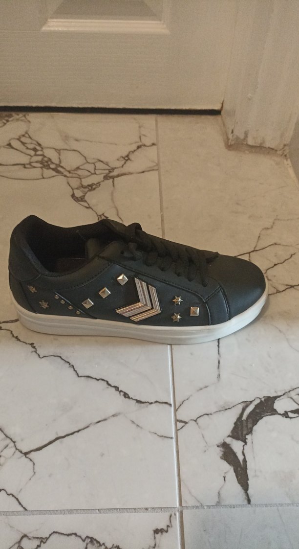 Kadın Siyah Dolgu Topuklu Spor Ayakkabı - Görsel 3