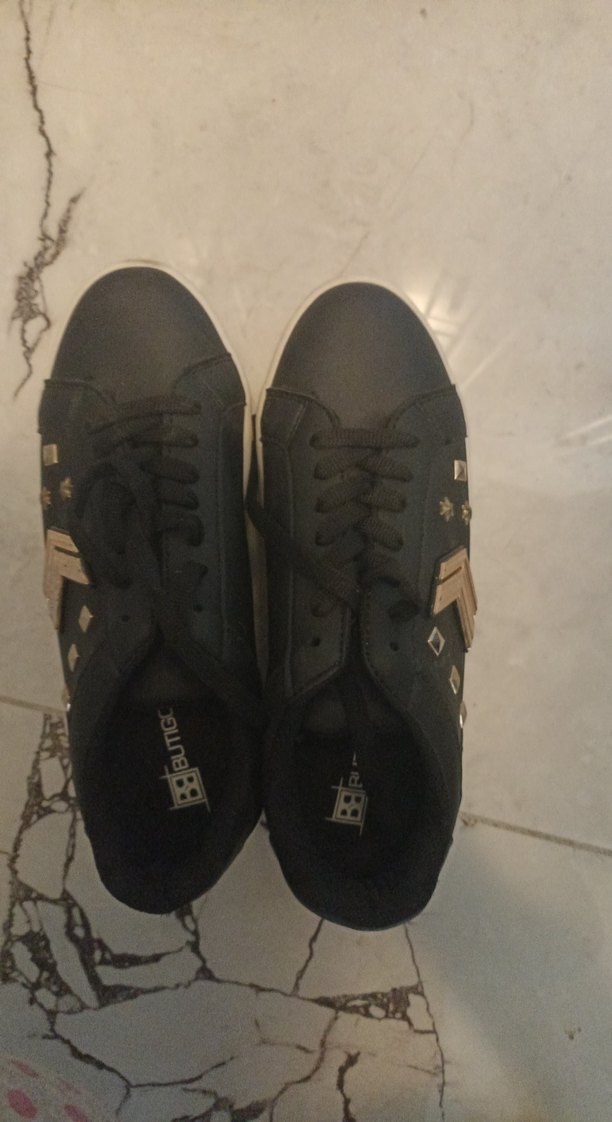 Kadın Siyah Dolgu Topuklu Spor Ayakkabı - Görsel 2