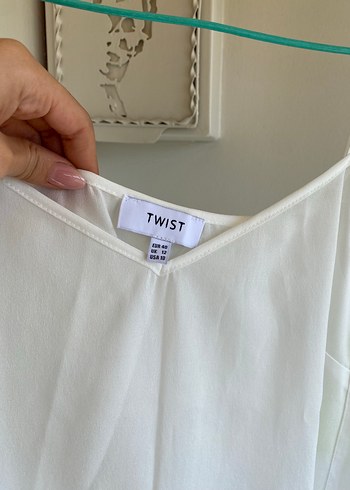 Twist Dantel Detaylı Bohem V Yaka Uzun Gelinlik
