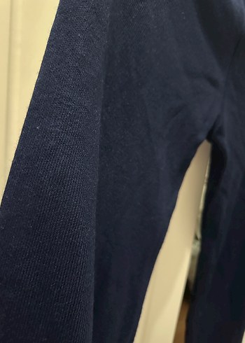 Lacivert Kadın Örgü Pamuk Pantolon - Görsel 3